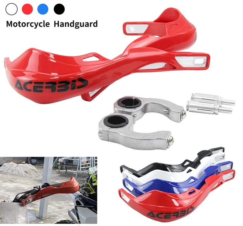 Red Handlebar Bar Guards For Motocross Enduro - Mount Kit KTM HONDA etc Hand