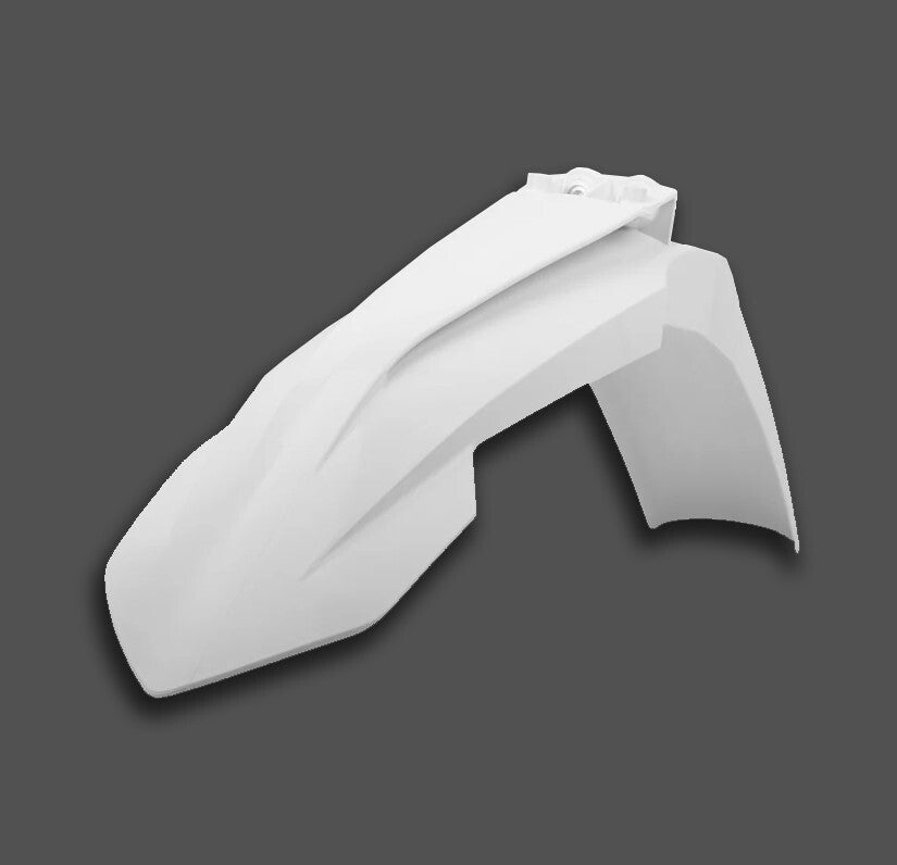 Universal Supermoto Front Mudguard Fender - Enduro White Honda / Yamaha / Suzuki