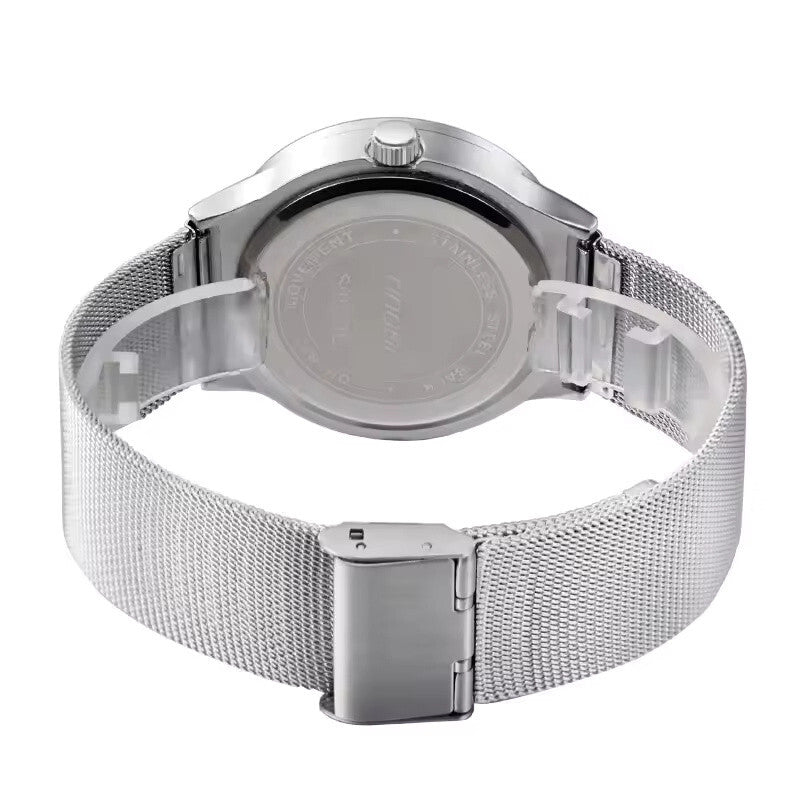 Numberless Watch - Liquid Blue Display - Fathers Day Gift Novelty Unique Unisex