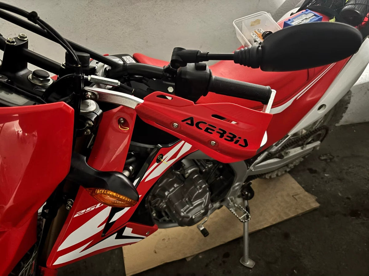 Red Handlebar Bar Guards Motocross Enduro - Mount Kit Honda etc Hand Guard