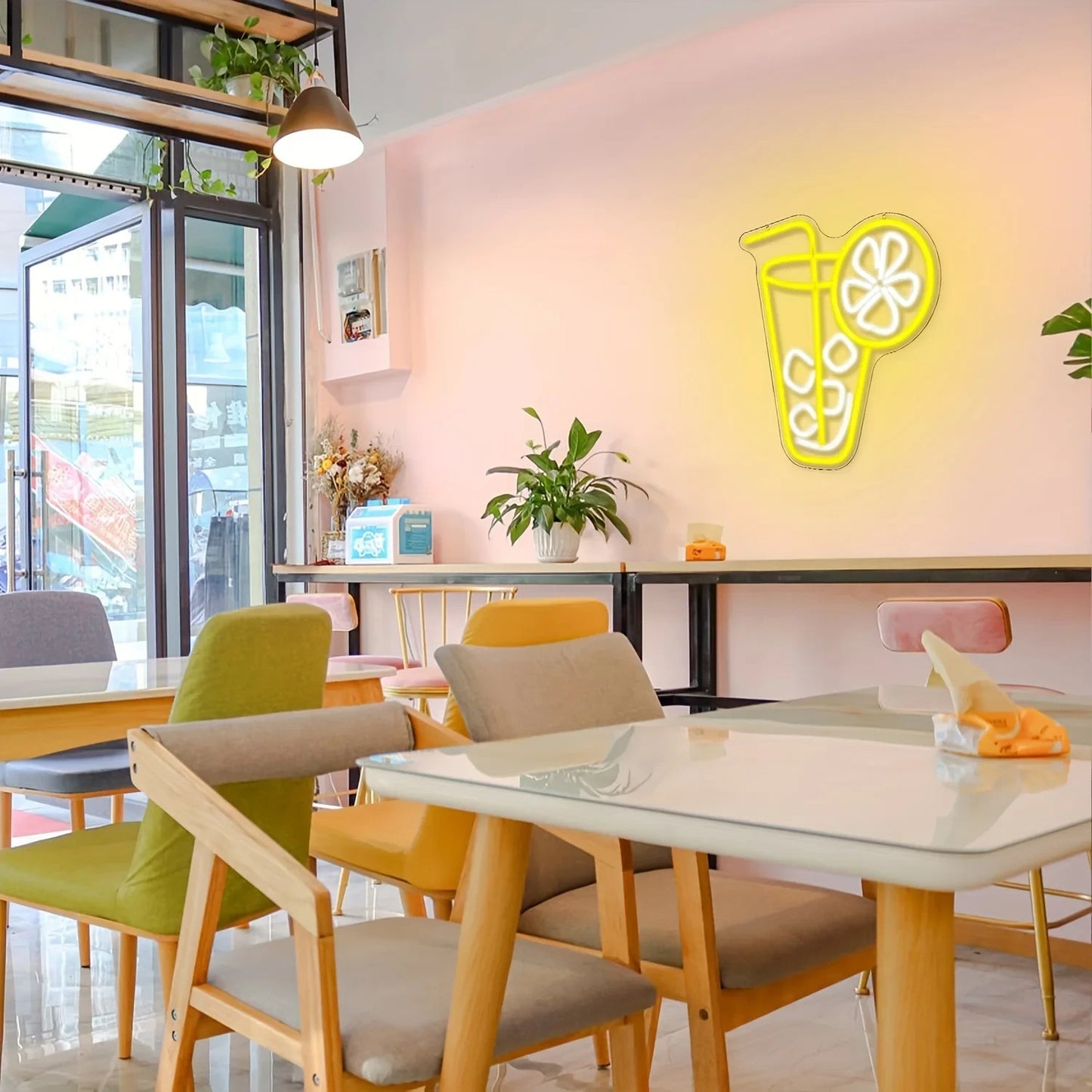 Juice Bar Neon Light -  Smoothie Store LED Sign - Coffee Shop Health Kiosk USB