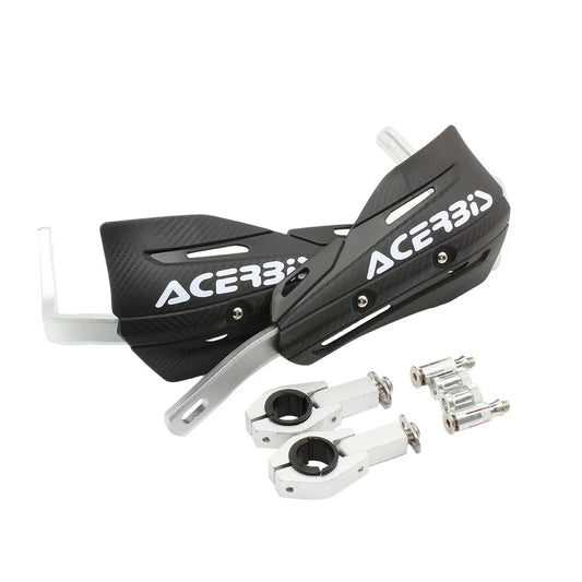 Black Carbon Handlebar Bar Guards Motocross Enduro - Mount Kit HONDA etc Hand