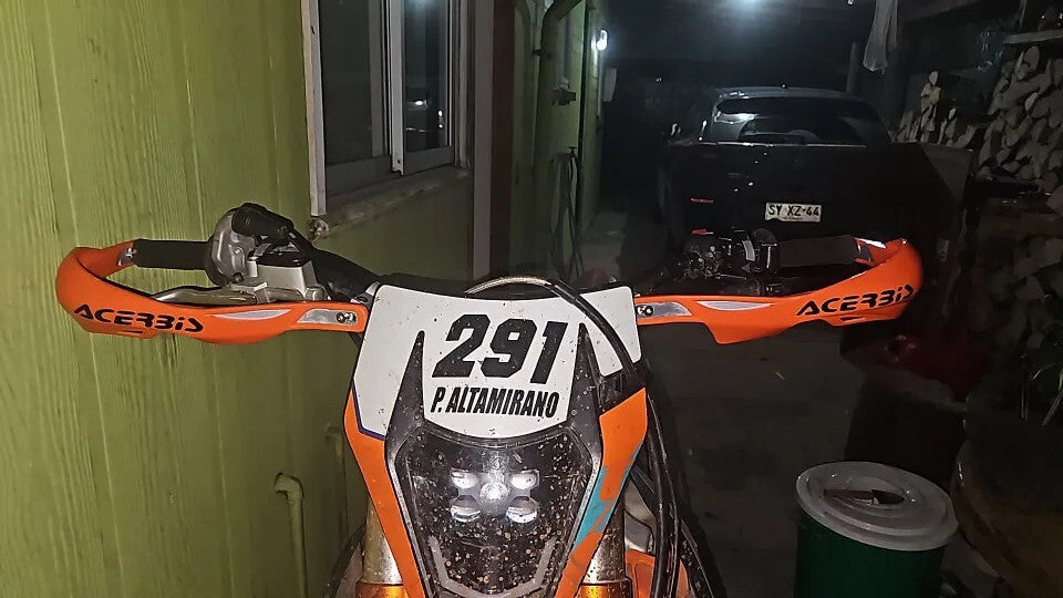 Orange Handlebar Bar Guards For Motocross Enduro - Mount Kit KTM HONDA etc Hand