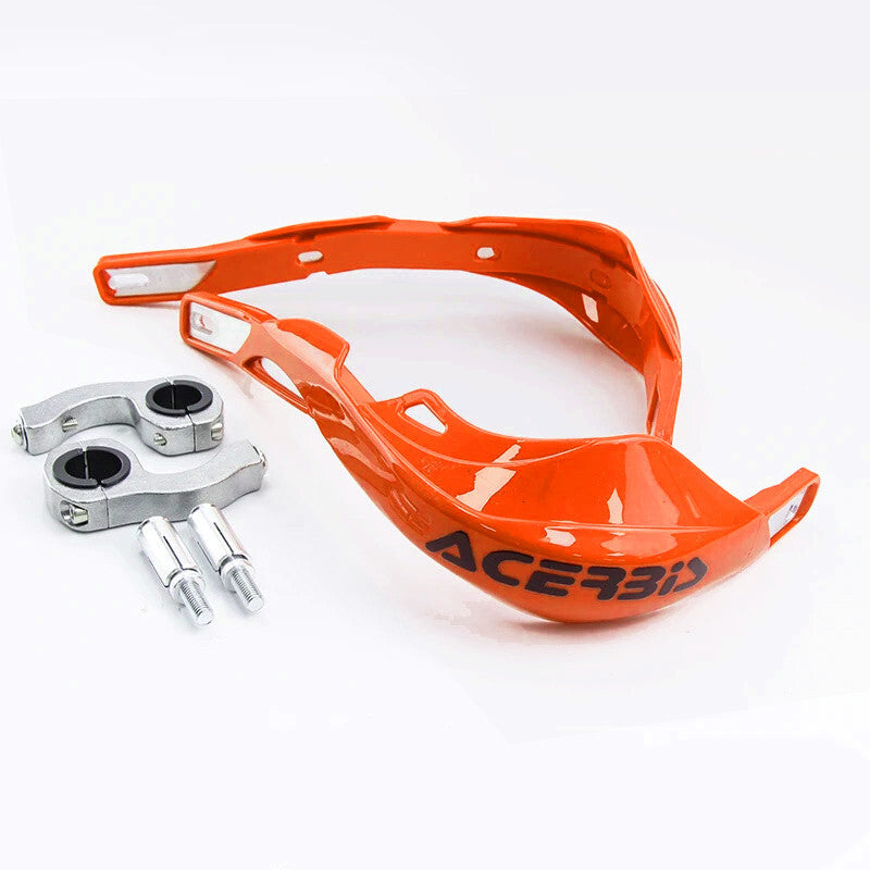 Orange Handlebar Bar Guards For Motocross Enduro - Mount Kit KTM HONDA etc Hand