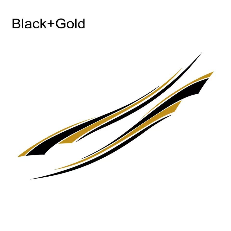 Campervan / Motorhome Decal Graphics Set, Black & Gold - Caravan Horsebox etc