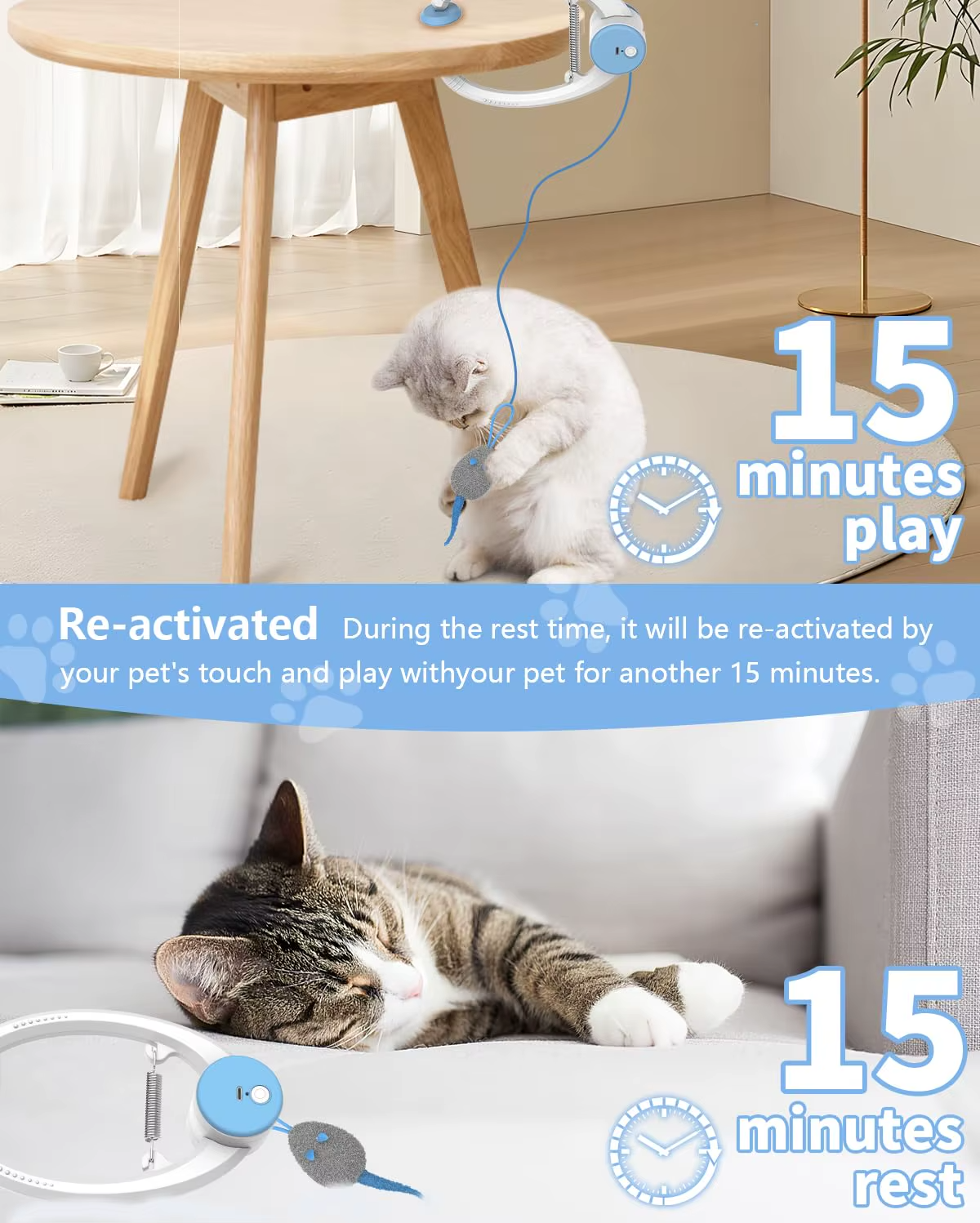 Interactive Door Hanging Cat Toy - Electric powered Automatic String Mice Toys