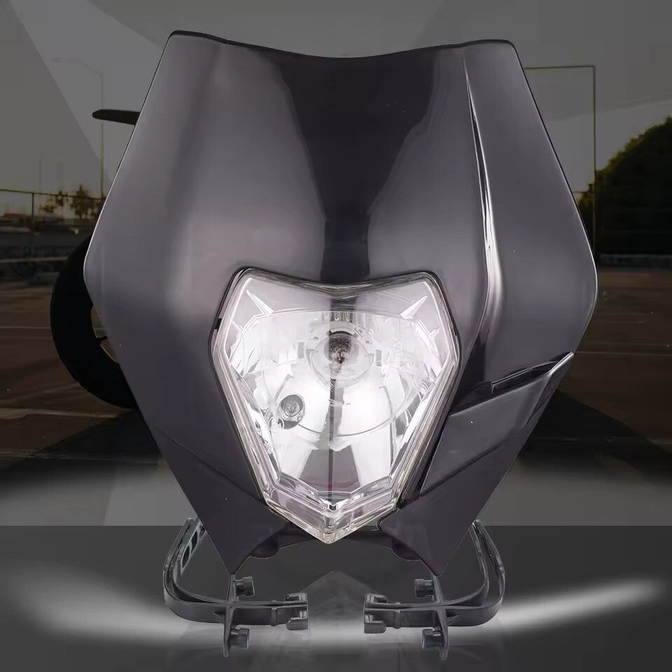 Universal Supermoto Enduro Headlight - For Honda Suzuki Yamaha Motorcycle Black