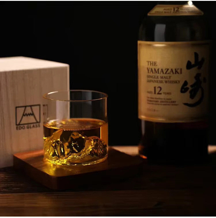 Mount Fuji Japanese Whiskey Drinking Glass Gift Set + Box - Fathers Day Mountain