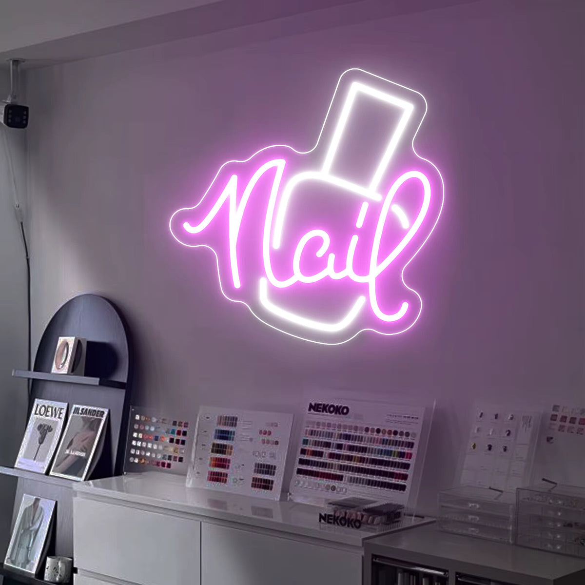 Nail Salon Neon Sign LED Light -Beauty Bar Lights Womens Self Care Room Nails