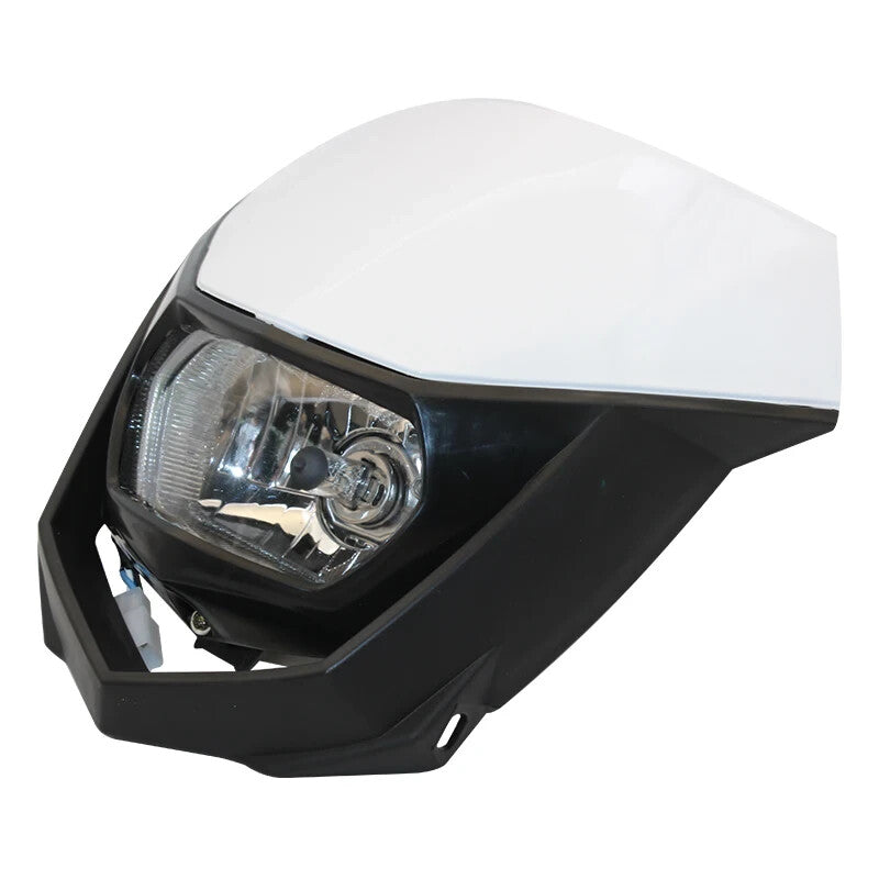 Universal Supermoto Enduro Headlight - For Suzuki Yamaha Honda Motorcycle White