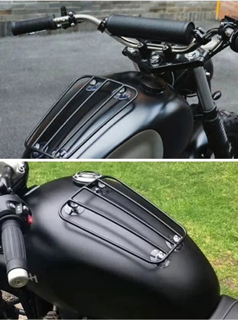 Motorcycle Fuel Tank Luggage Rack - Triumph Bonneville etc Universal Suction Cup