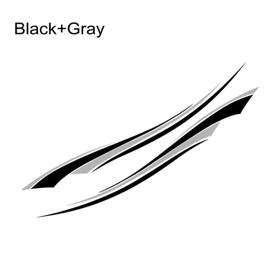 Campervan / Motorhome Decal Graphics Set, Black & Grey - Caravan Horsebox etc