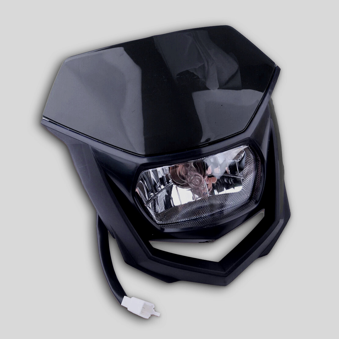 Universal Supermoto Enduro Headlight - For Suzuki Yamaha Honda Motorcycle BLACK