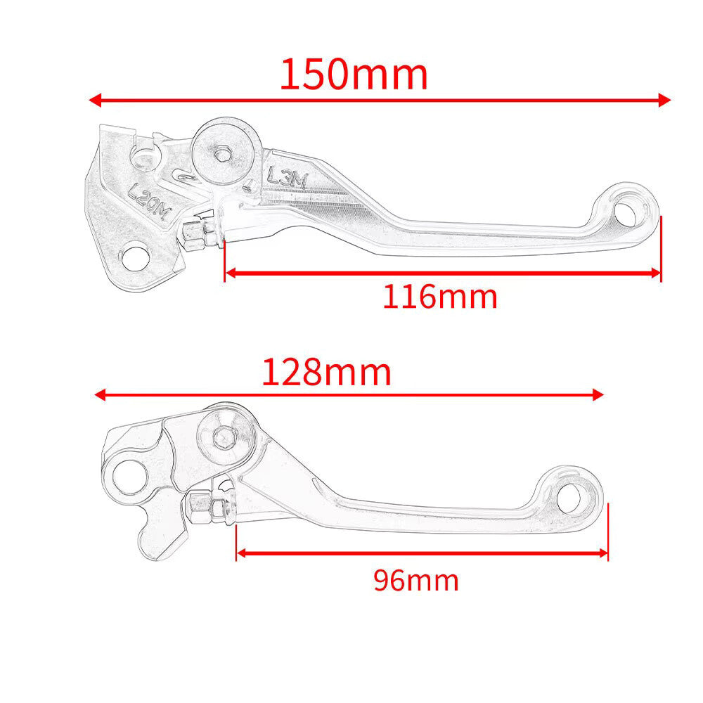 Yamaha WR250X Folding Brake & Clutch Levers -  Motorcycle WR 250X 250 X - BLUE