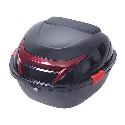 32 L Motorcycle Tail box Helmet Top Case Motorbike Luggage Storage Carrier Black