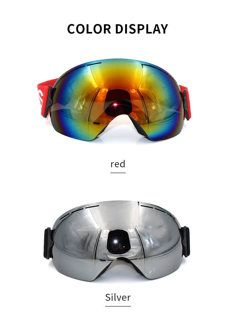 Anti-Fog Ski Snowboard Goggles Mirror / Silver Finnish  - UV400 Adult Men Women