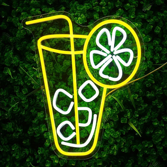 Cocktail Neon Light -  Refreshing Summer Drink - Tequila Sunrise Store LED Sign