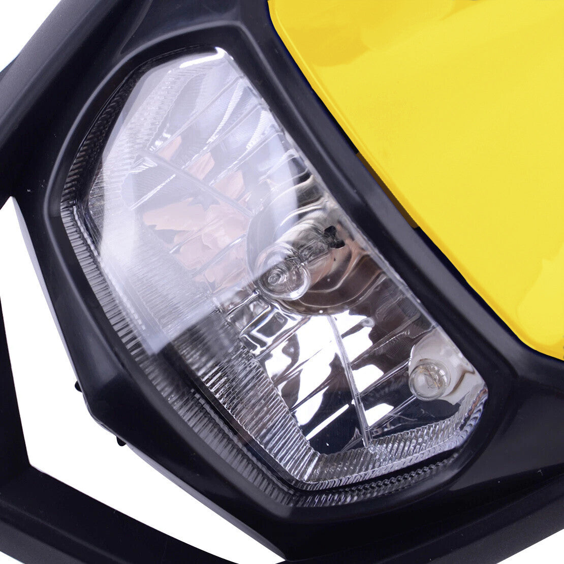 Universal Supermoto Enduro Headlight - For Suzuki Yamaha Honda Motorcycle Yellow