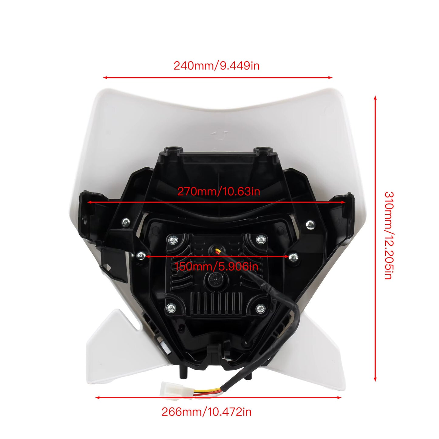 Universal Supermoto Enduro Headlight - For Honda Suzuki Yamaha Motorcycle White