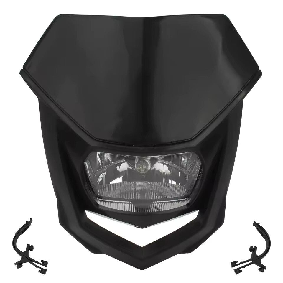 Universal Supermoto Enduro Headlight - For Suzuki Yamaha Honda Motorcycle BLACK