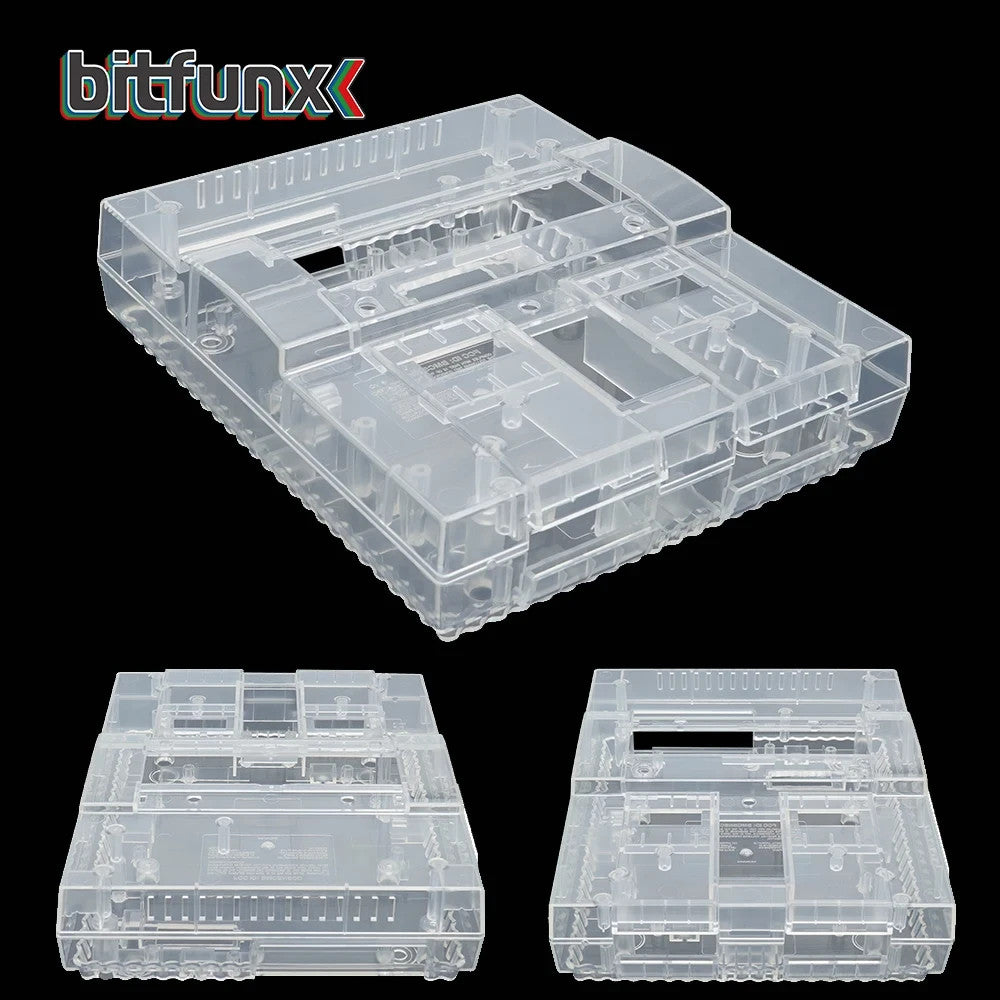 Replacement Shell Case for Nintendo SNES Console US VERSION - Transparent Clear