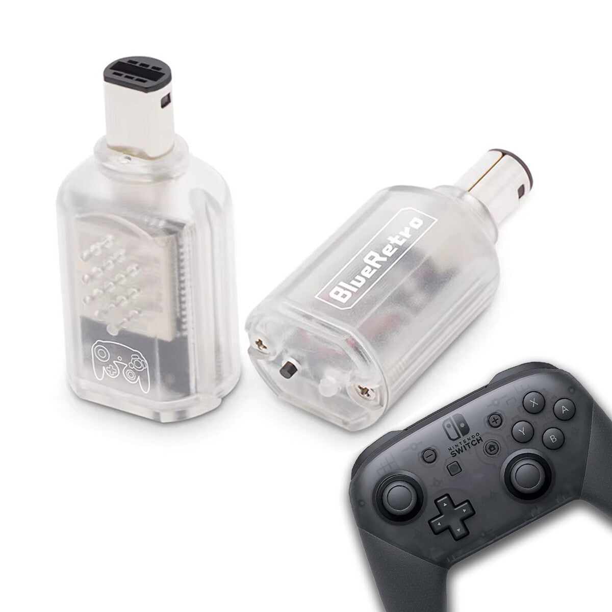 Wireless Bluetooth Receiver - Nintendo Gamecube  - (Transparent) Blue Retro