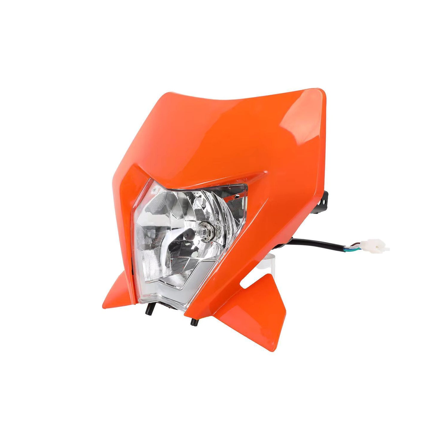 Universal Supermoto Enduro Headlight - For KTM Suzuki Yamaha Motorcycle ORANGE