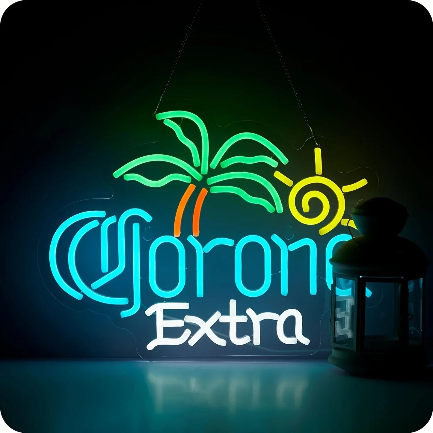 Corona Extra Bar Neon Light - LED Palm Sign - Pub Home Cocktail Club Alcohol
