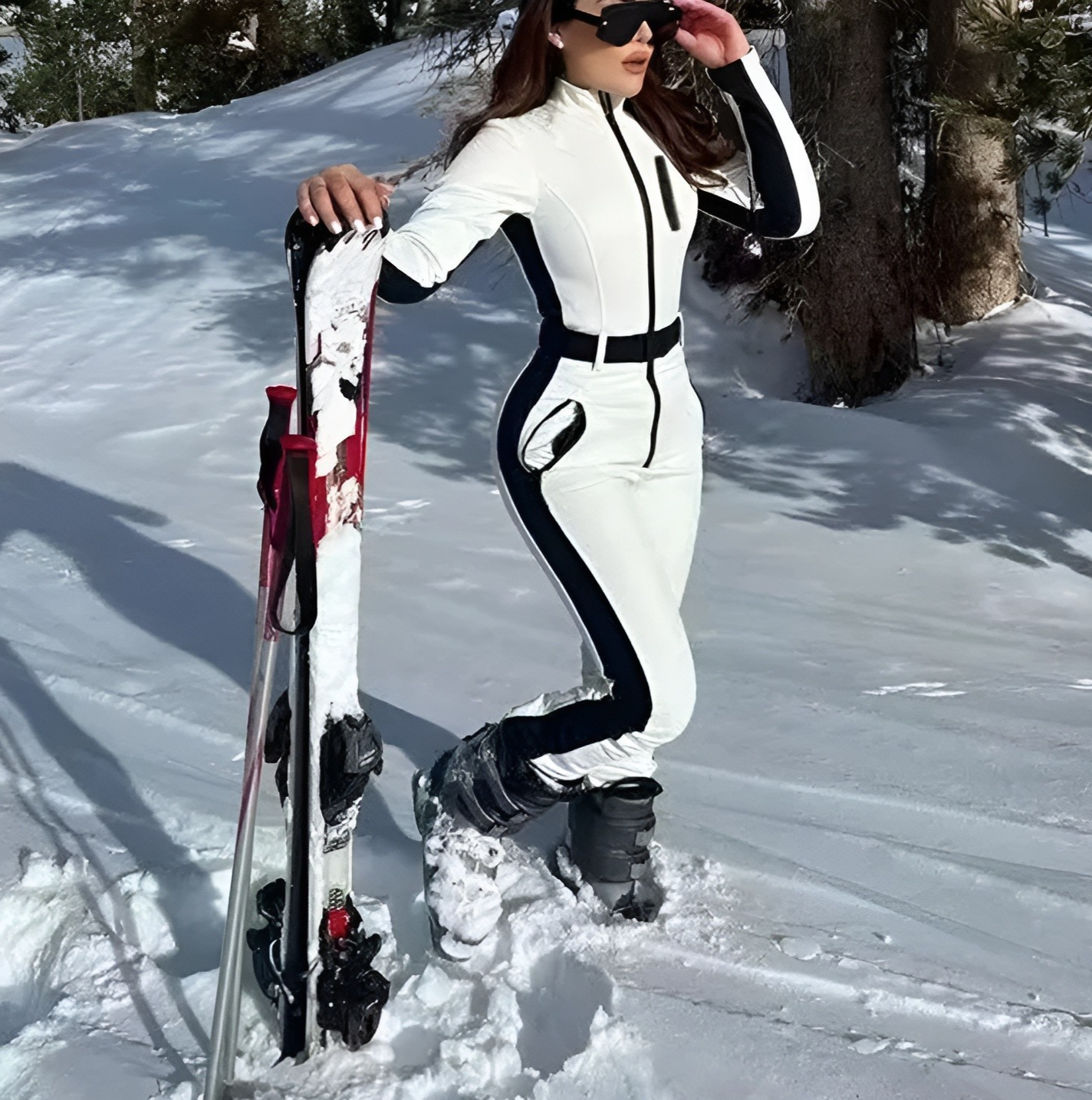 Women’s One Piece Insulated Ski Suit Snow Snowboard - Slimline flattering tight