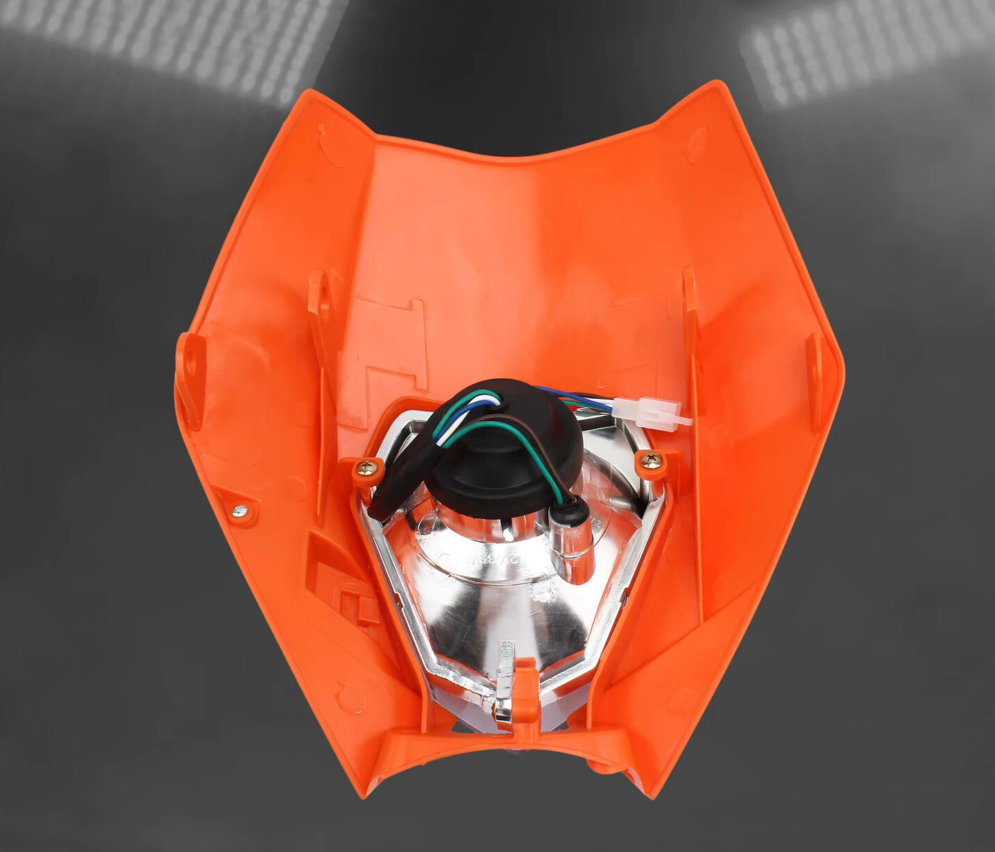 Universal Supermoto Enduro Headlight - For KTM Suzuki Yamaha Motorcycle ORANGE