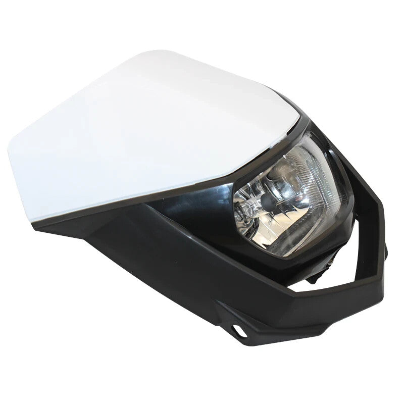 Universal Supermoto Enduro Headlight - For Suzuki Yamaha Honda Motorcycle White