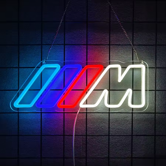 M Sport BMW Neon Sign - Garage / Home Workshop LED Light - Man Cave Bar M3 etc
