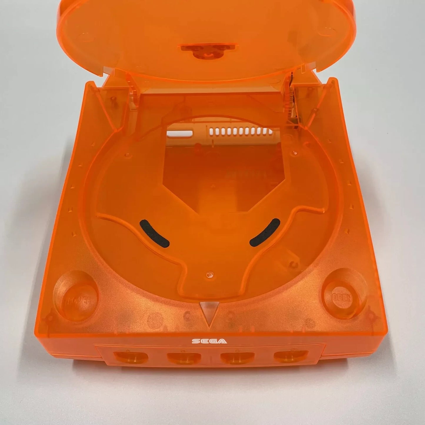 Replacement Casing / Shell / Case Sega Dreamcast Console - Transparent Orange