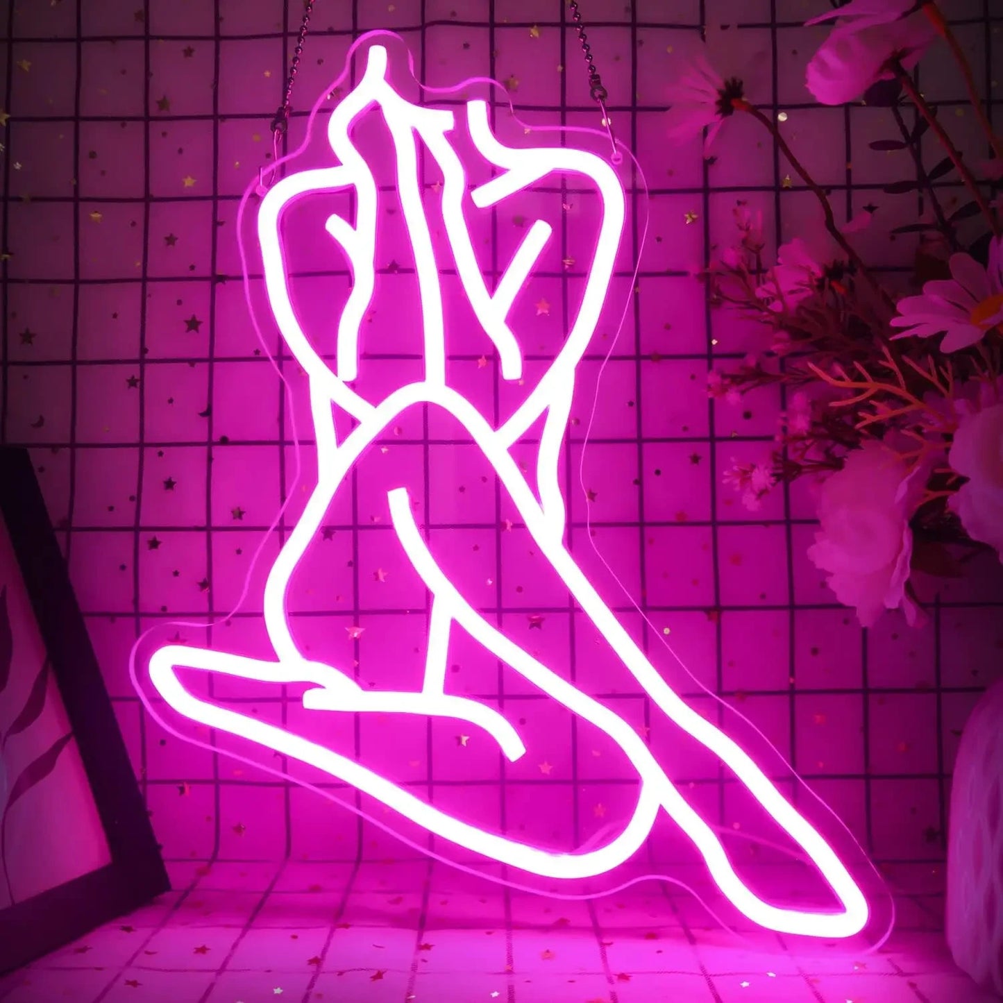 Stripper / Burlesque Girl Neon Sign - LED Light - Wall Strip Club Sexy Party USB