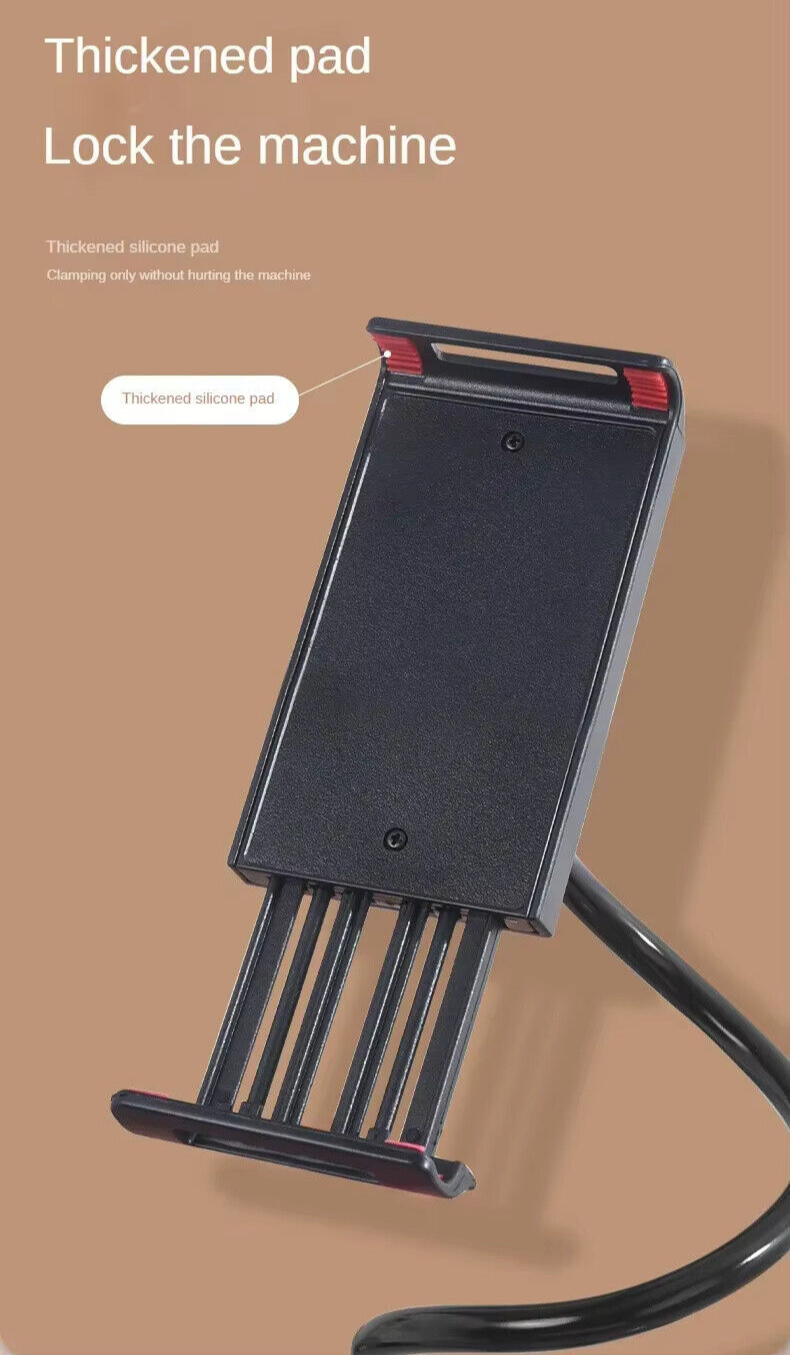 Adjustable Gooseneck Tablet Holder- Flexible Mount Bedside Stand Universal Ipad