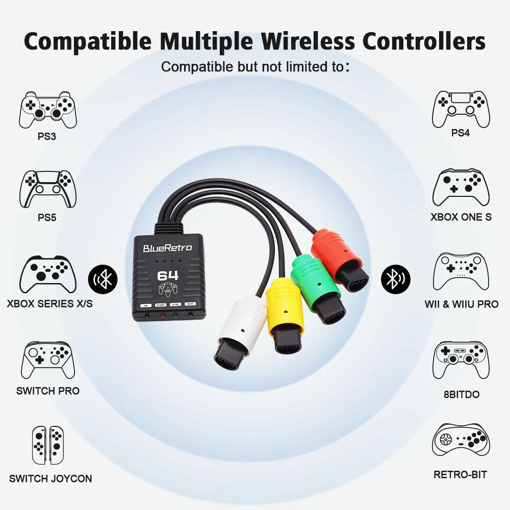BlueRetro N64 Wireless Controller Adapter - For Nintendo 64 RetroScaler