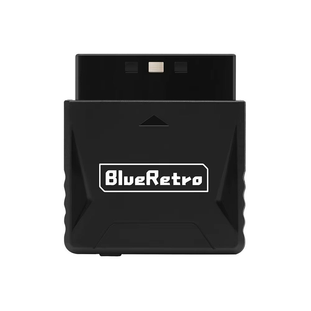 Wireless Bluetooth Controller Receiver - Playstation 1 & 2  - (Black) Blue Retro