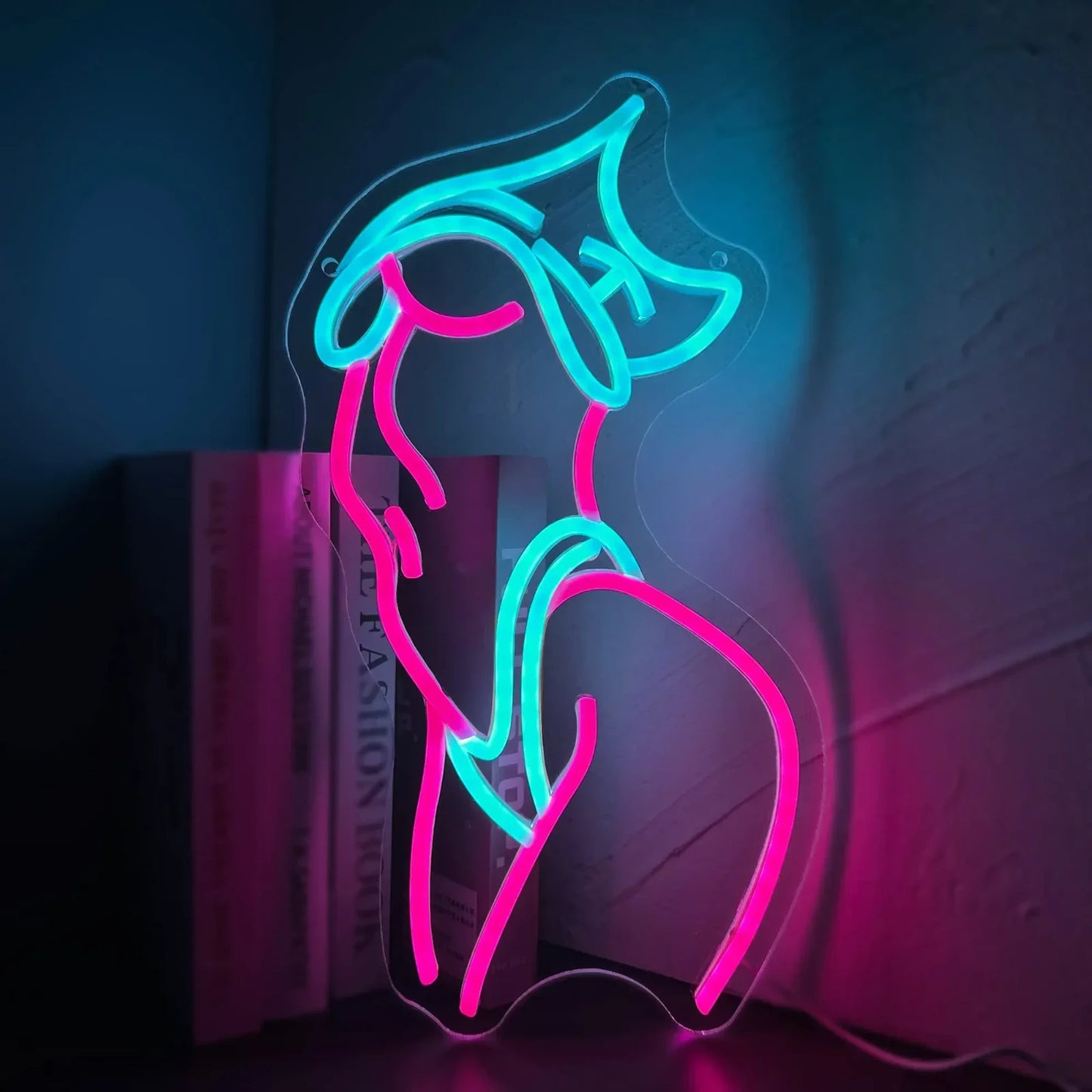 Stripper Girl Neon Sign - LED Light - Wall Strip Club Sexy topless Hot Party USB
