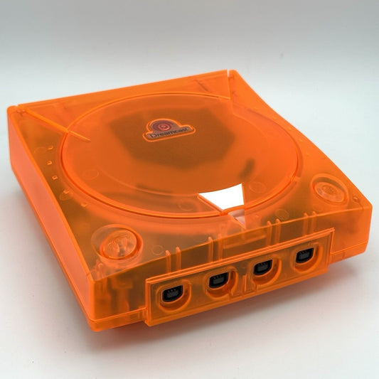 Replacement Casing / Shell / Case Sega Dreamcast Console - Transparent Orange