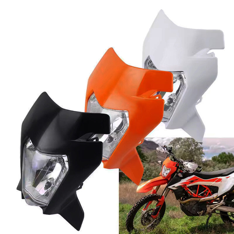 Universal Supermoto Enduro Headlight - For Honda Suzuki Yamaha Motorcycle BLACK