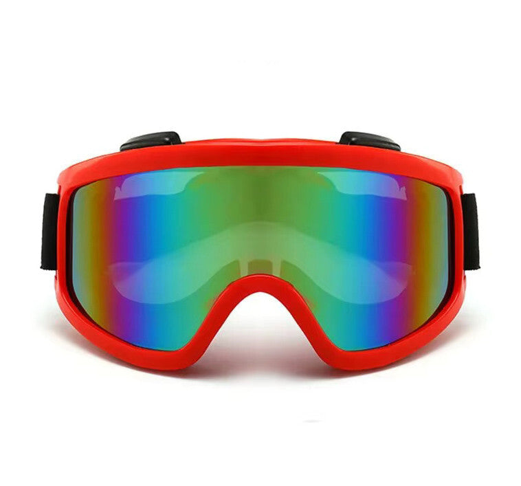 Anti-Fog Ski Goggles - UV400 Adult Men / Women Protection with Dual Lens Red