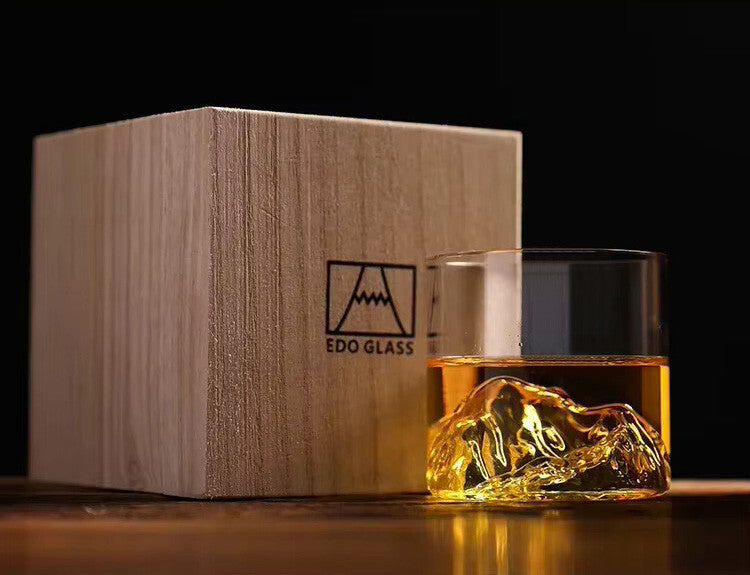 Mount Fuji Japanese Whiskey Drinking Glass Gift Set + Box - Fathers Day Mountain