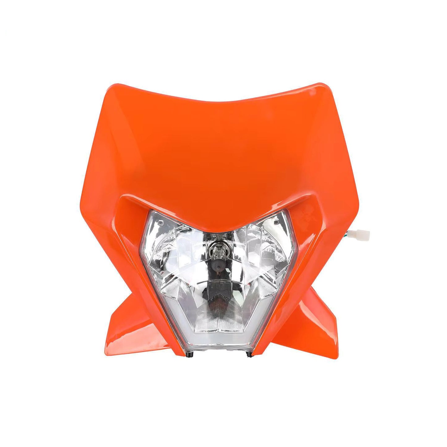 Universal Supermoto Enduro Headlight - For KTM Suzuki Yamaha Motorcycle ORANGE