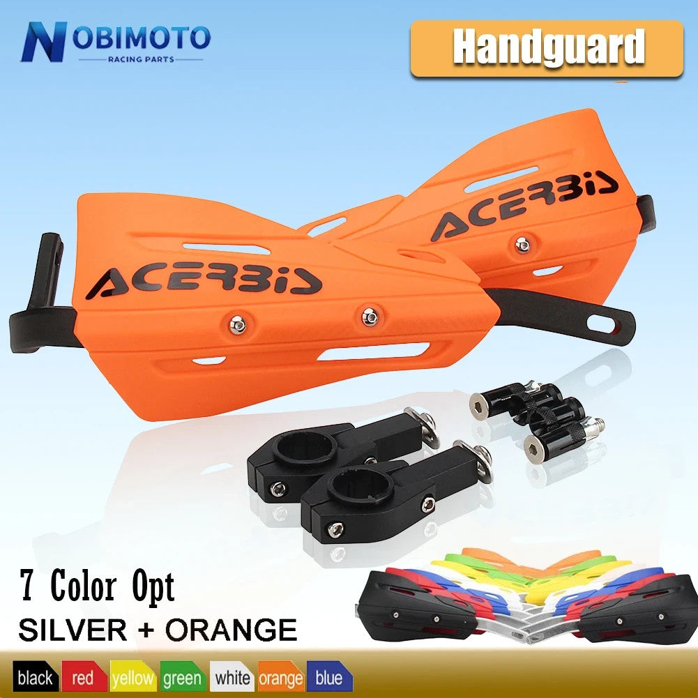 Orange Handlebar Bar Guards Motocross Enduro - Mount Kit KTM etc Hand Guard