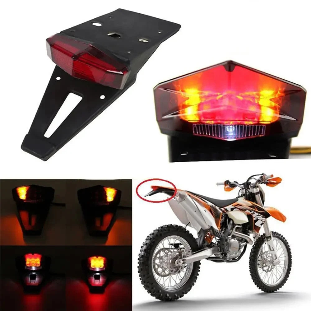 Tail Tidy With Integrated Rear Brake Light and Indicators LED Red Supermoto