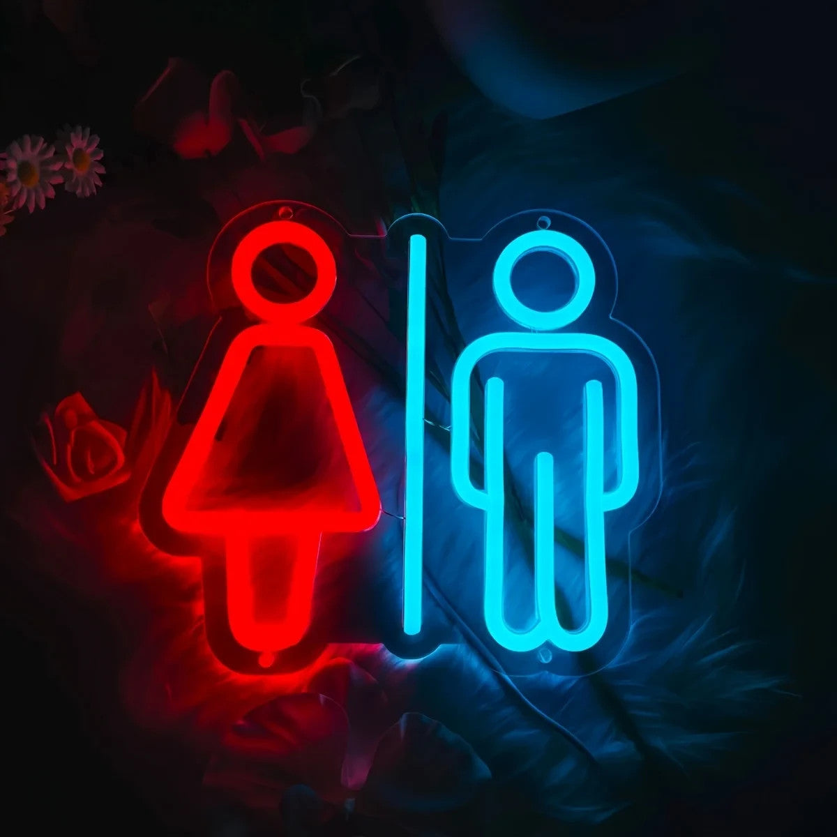 Neon Toilet Light | Male Female WC Loo Restroom Mens Womens Bathroom LED Sign