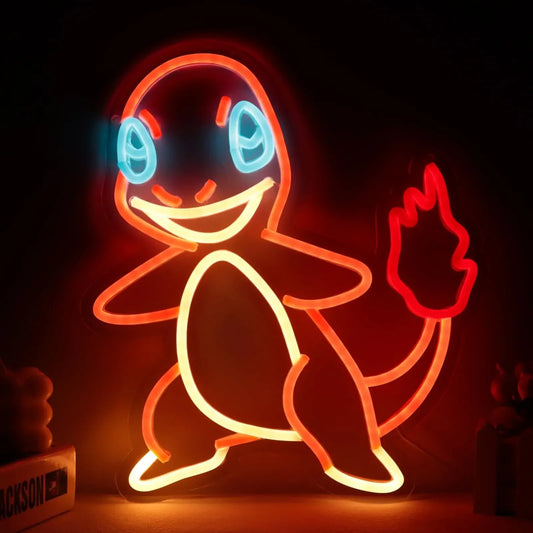 Charmander Pokémon LED Neon Light - Nintendo Gaming Sign USB Powered Wall Gift