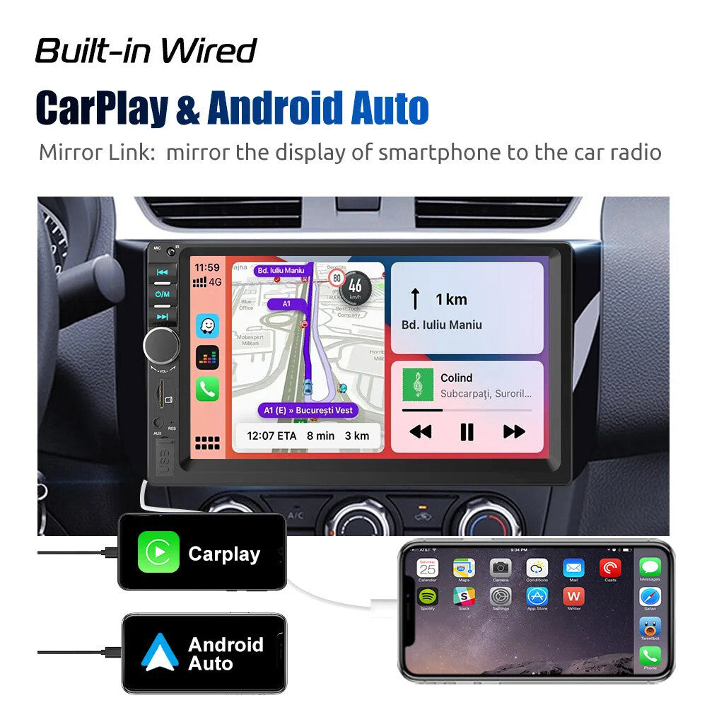 Car Stereo - Android Auto / Carplay + Reverse Camera GPS - Fiat Ducato Motorhome