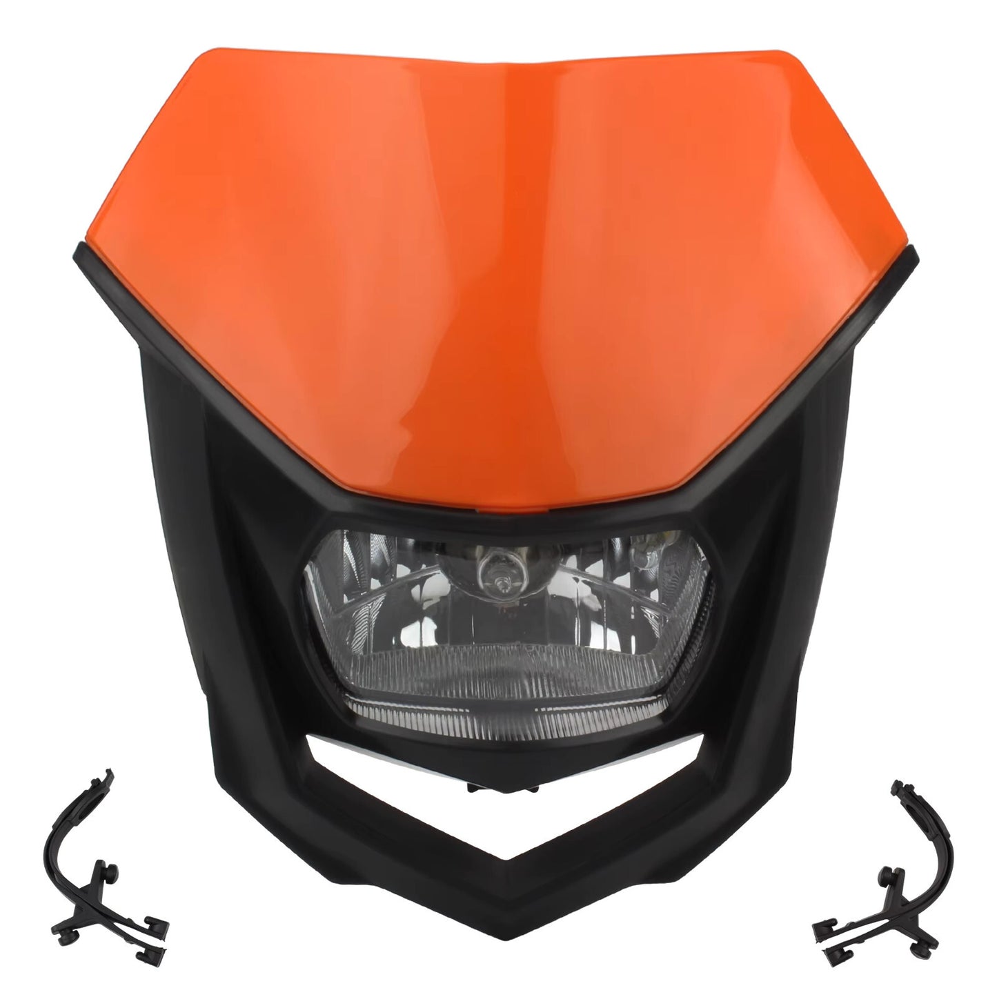 Universal Supermoto Enduro Headlight - For Suzuki Yamaha Honda Motorcycle Orange