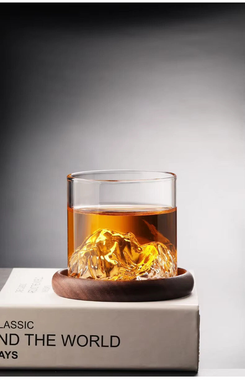 Mount Fuji Japanese Whiskey Drinking Glass Gift - Fathers Day Mountain Brandy